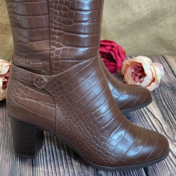Giani Bernini Dark Brown Adonnys Dress Boots 10M - Picture 7 of 8
